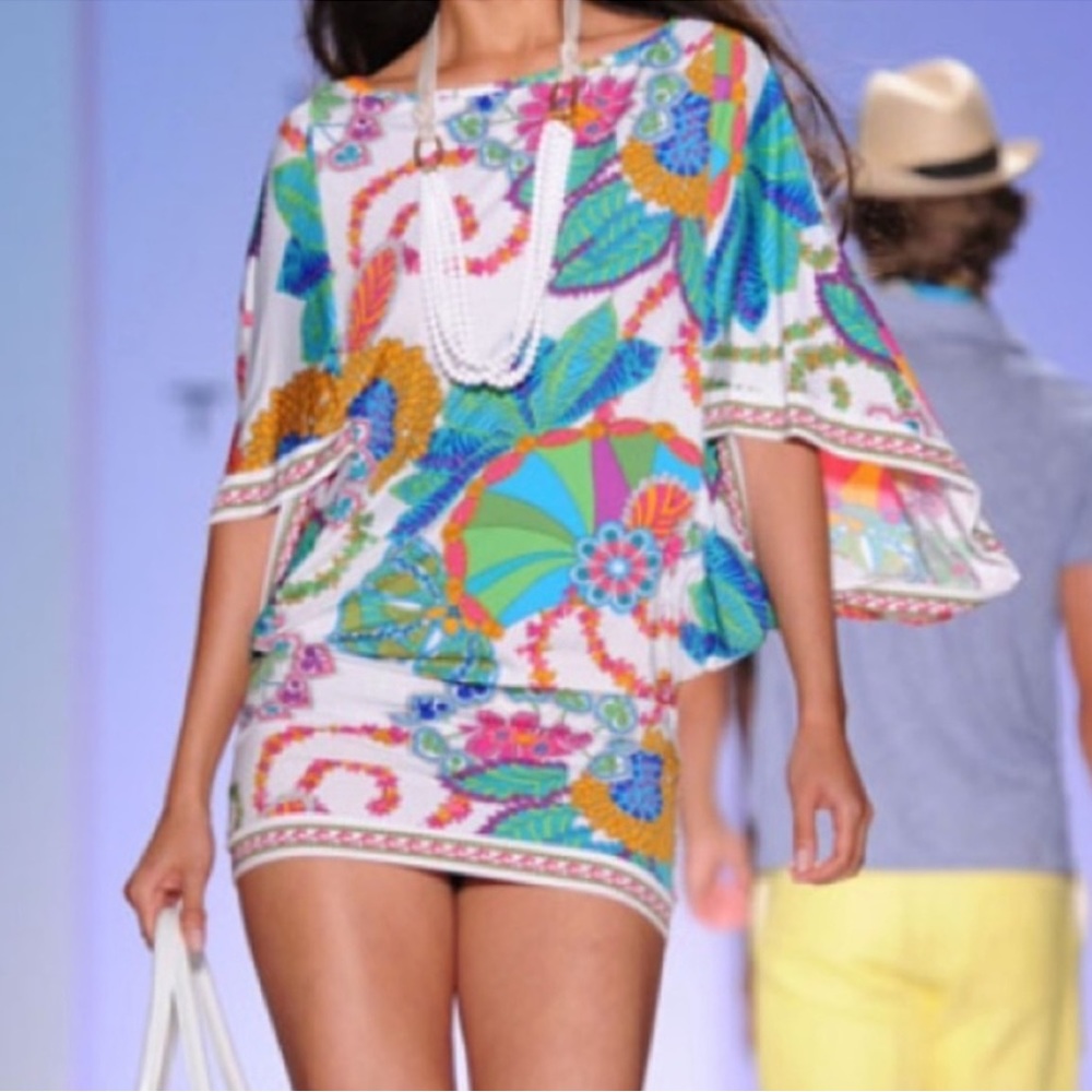 Trina Turk “Casablanca” Multicolor Swim Cover-Up Tunic Dress
